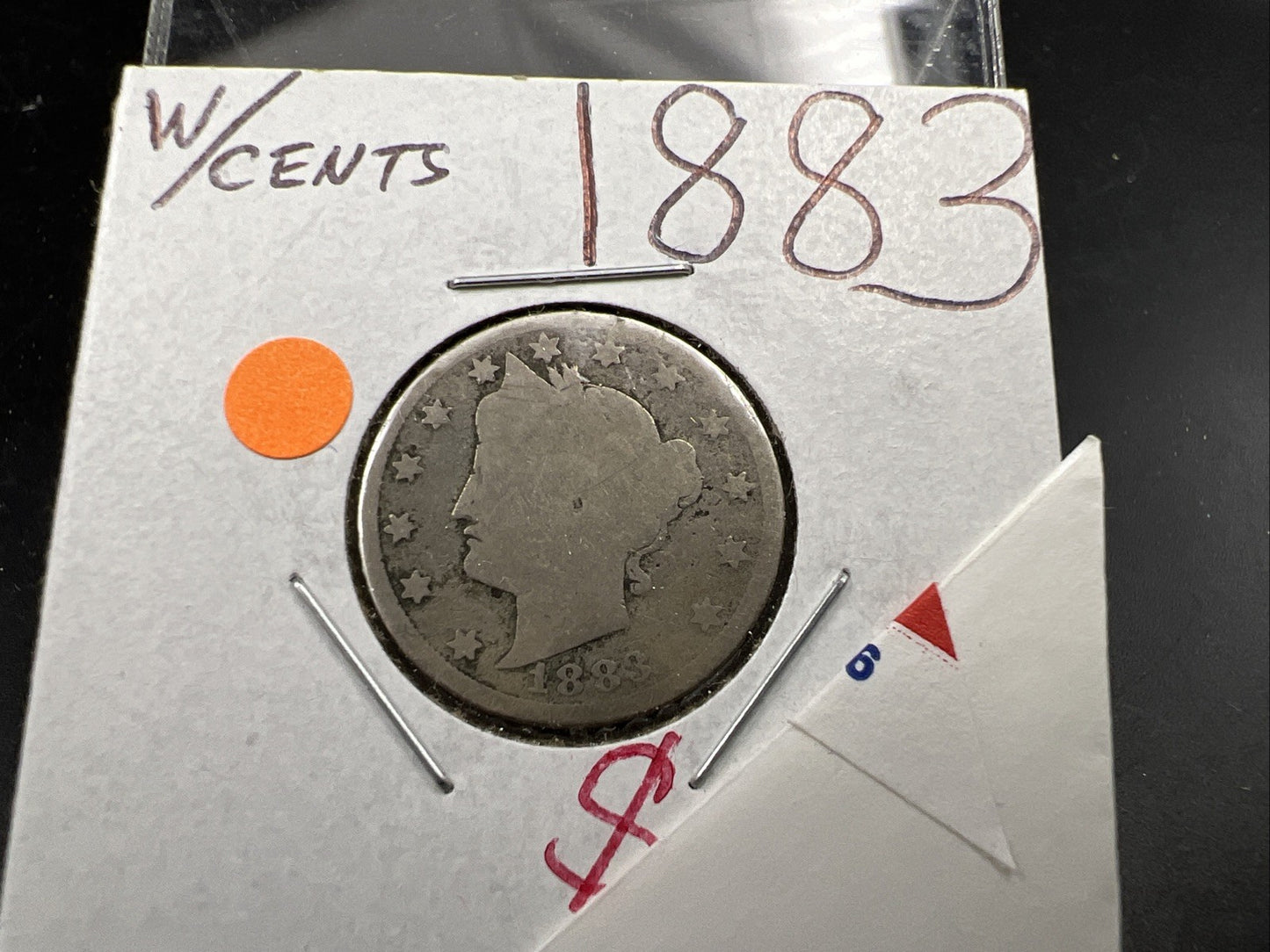 1883 With Cents Liberty V Nickel Variety Coin AG About Good Circ SKU#83A