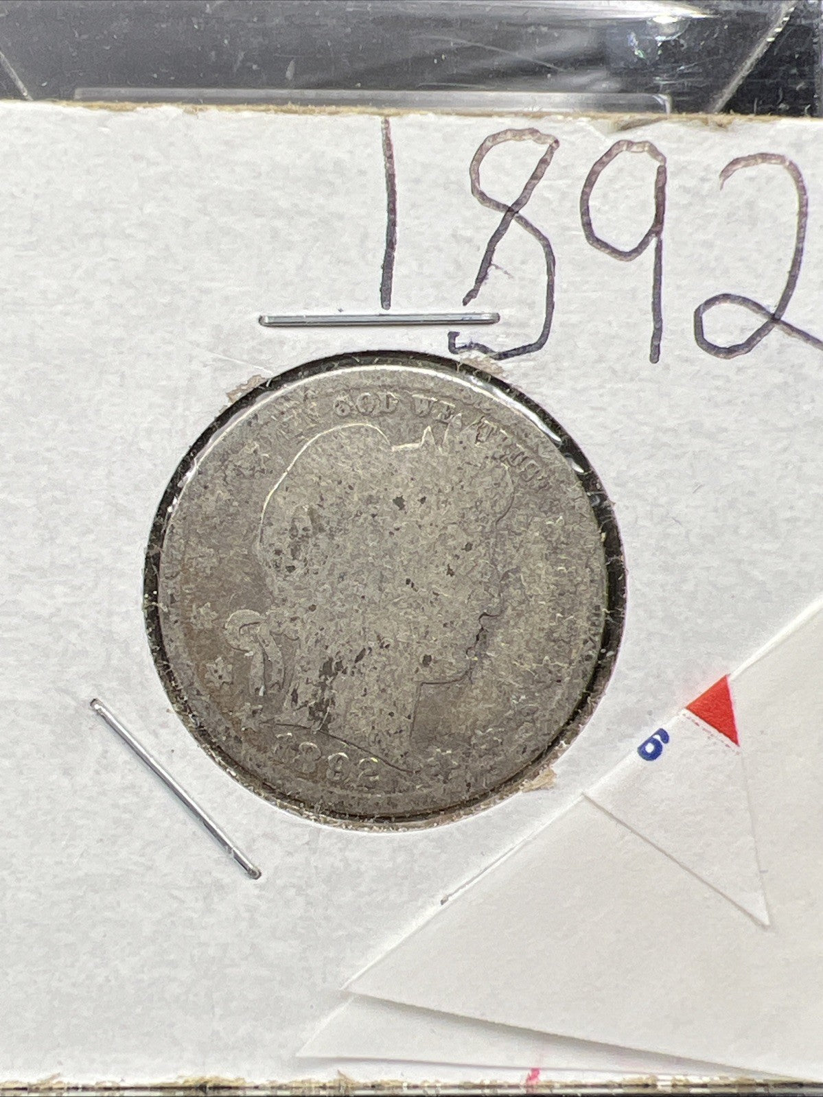 1892 25c Barber Silver Quarter Coin AG About Good First Year of Issue SKU#92A