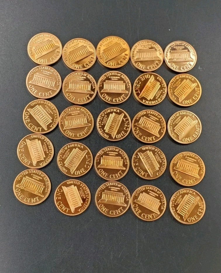 2001 S Proof 50 coin Lincoln Cent BU Uncirculated Roll In Plastic Tube