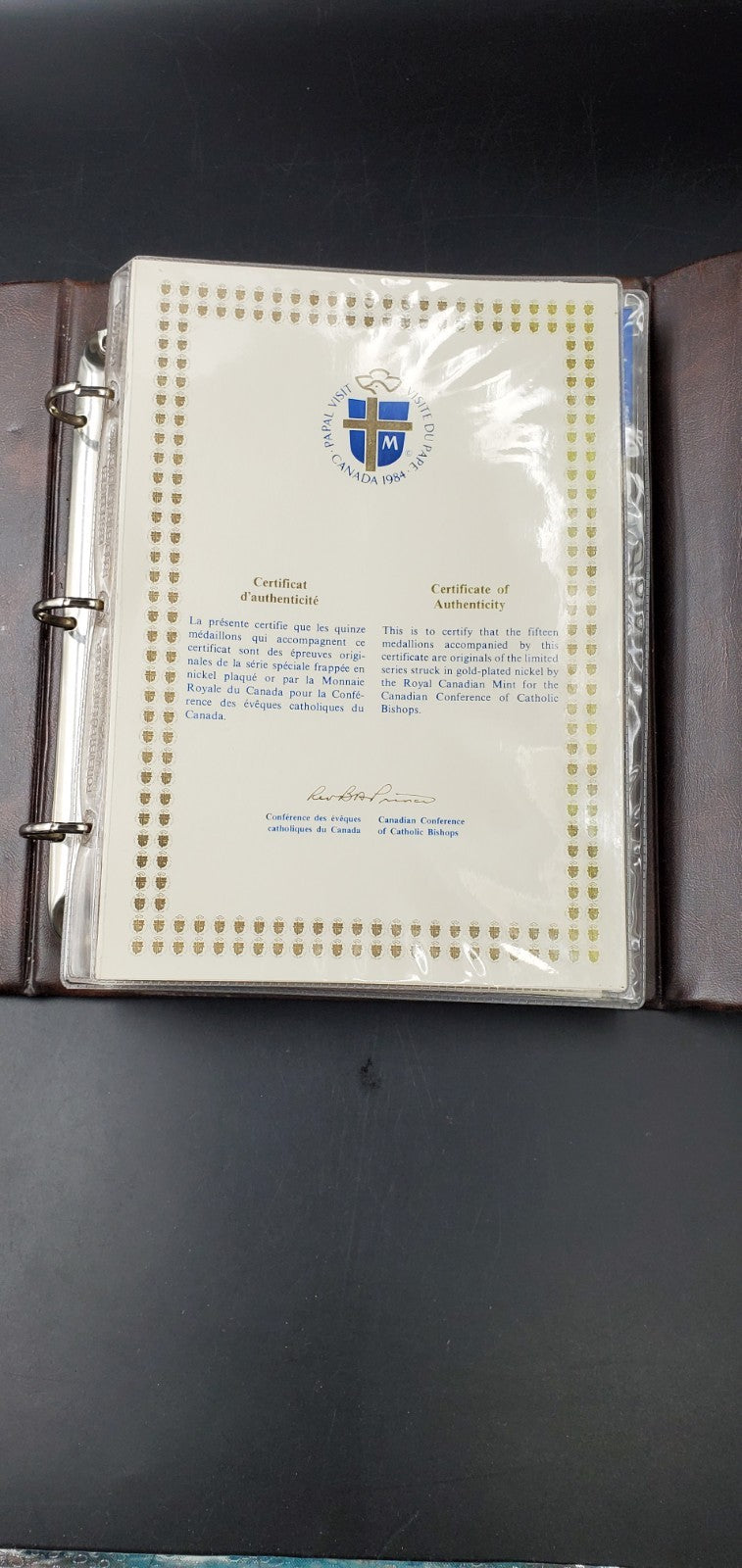1984 Canada Papal Visit of Pope John Paul II 15 Plated Medals Uncirculated
