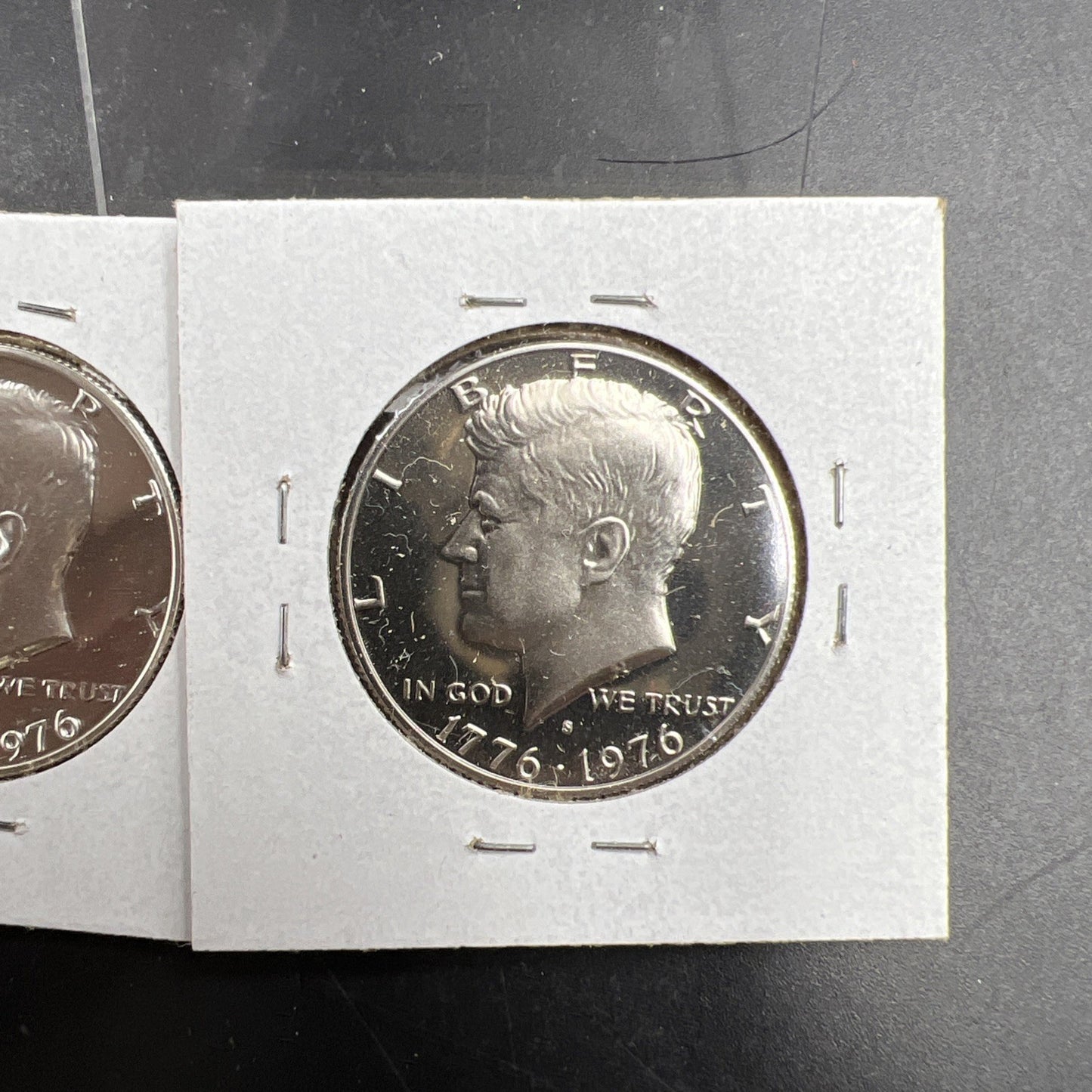 2 Coin Set Silver & Copper Nickel 1976 S 50c Kennedy Half Dollar Coins Gem Proof