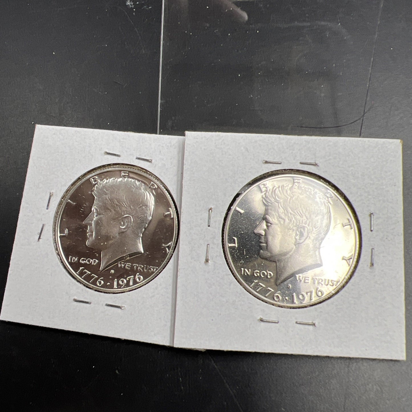 2 Coin Set Silver & Copper Nickel 1976 S 50c Kennedy Half Dollar Coins Gem Proof
