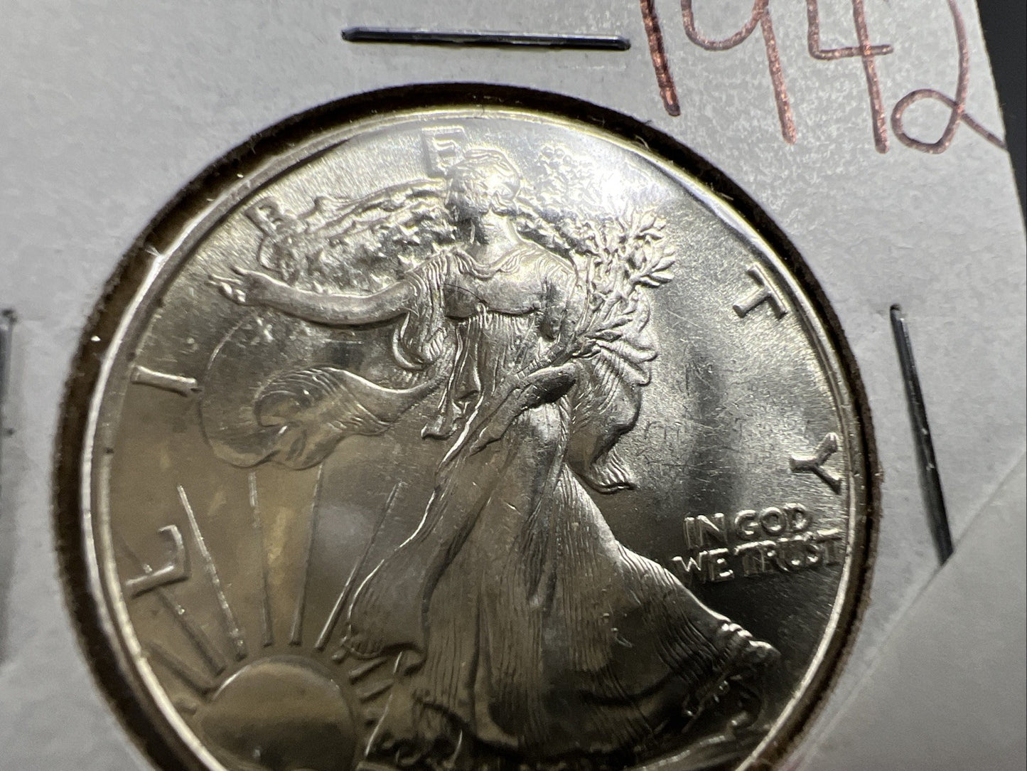 1942 P 50c Walking Liberty Silver Half Dollar UNC Uncirculated SKU#A1