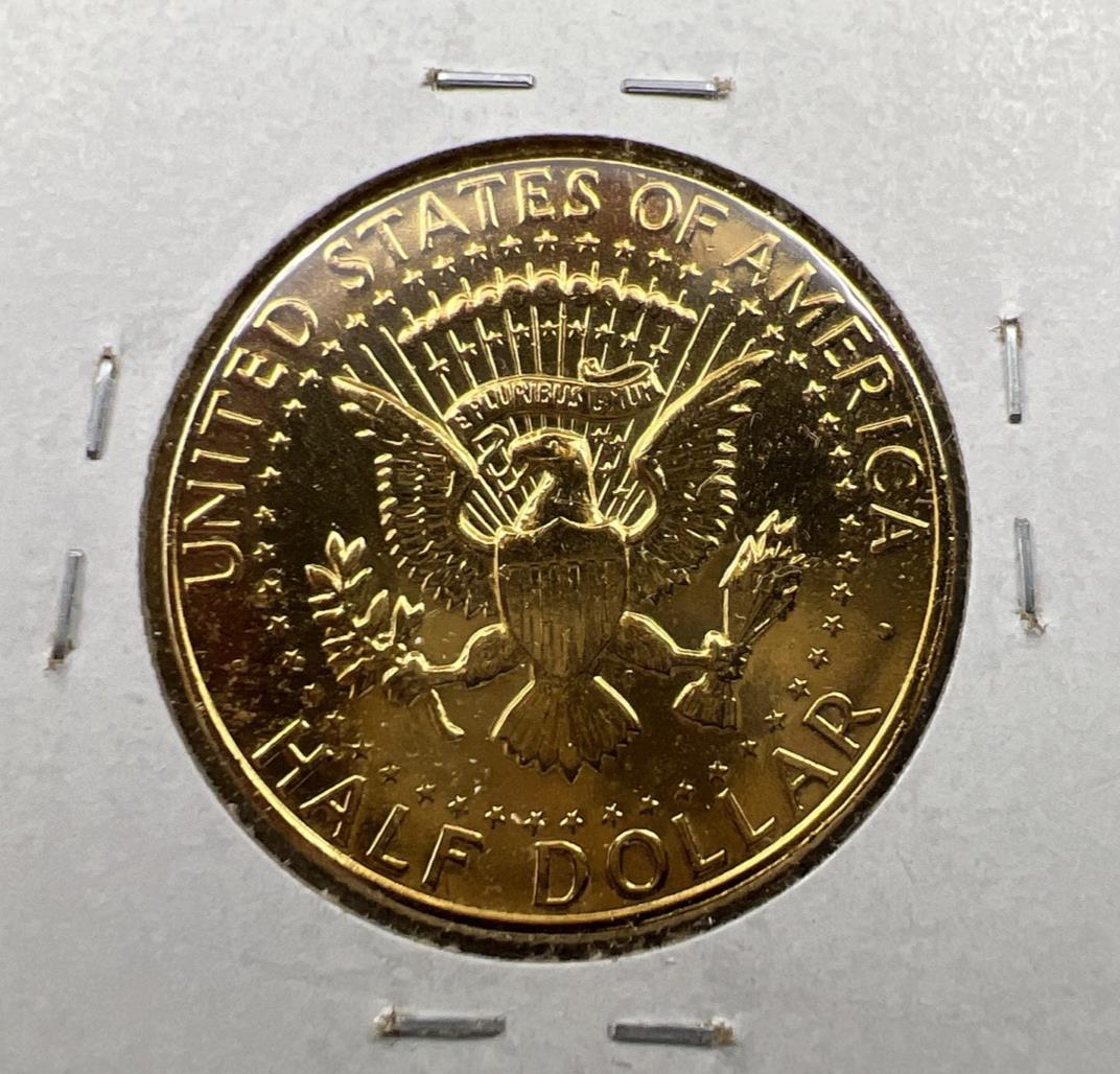 1967 P 50c Kennedy 40% Silver Half Dollar Coin Golden Plated