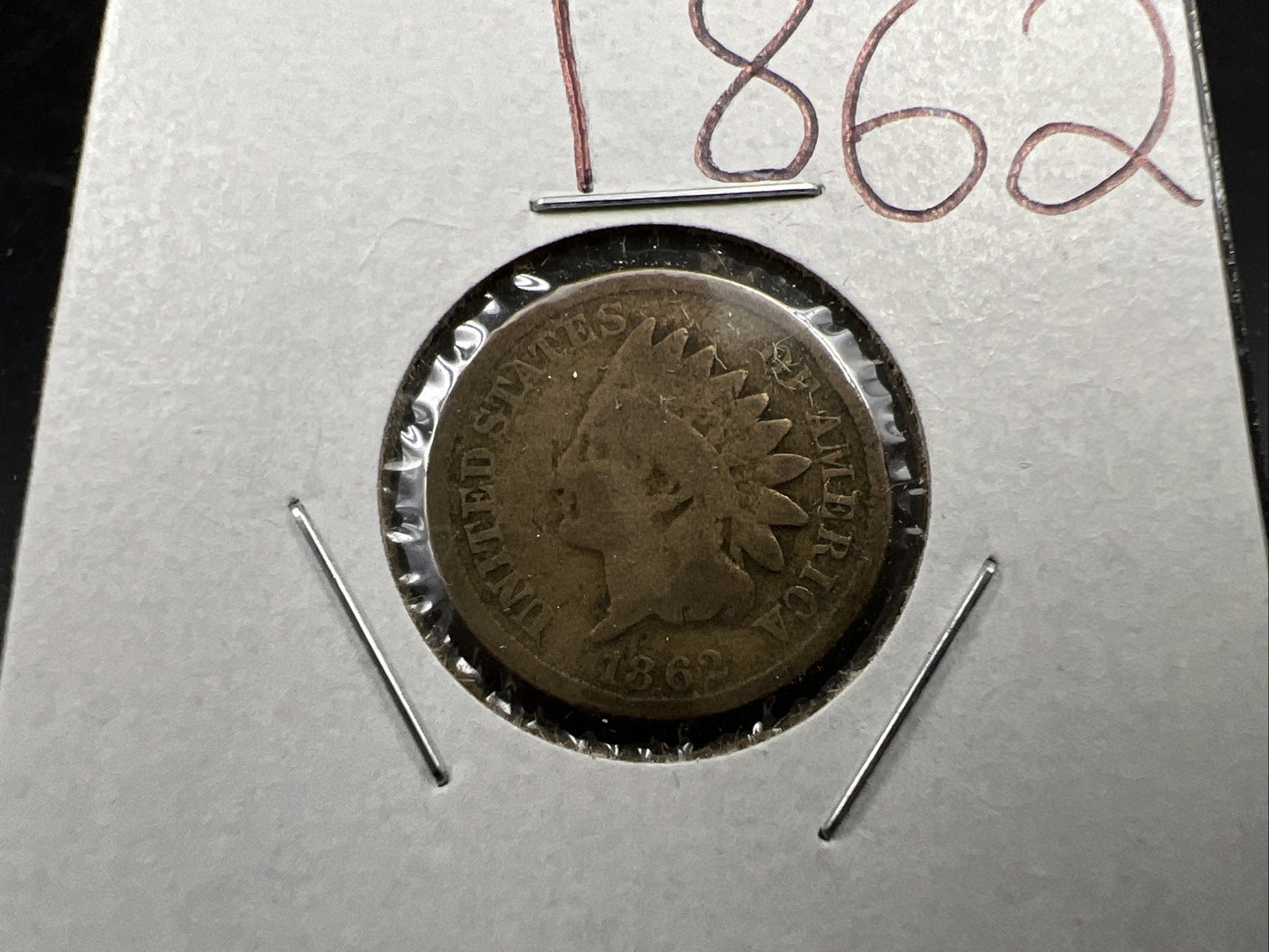 1862 1c Indian Cent Coin Good Circ SKU#A