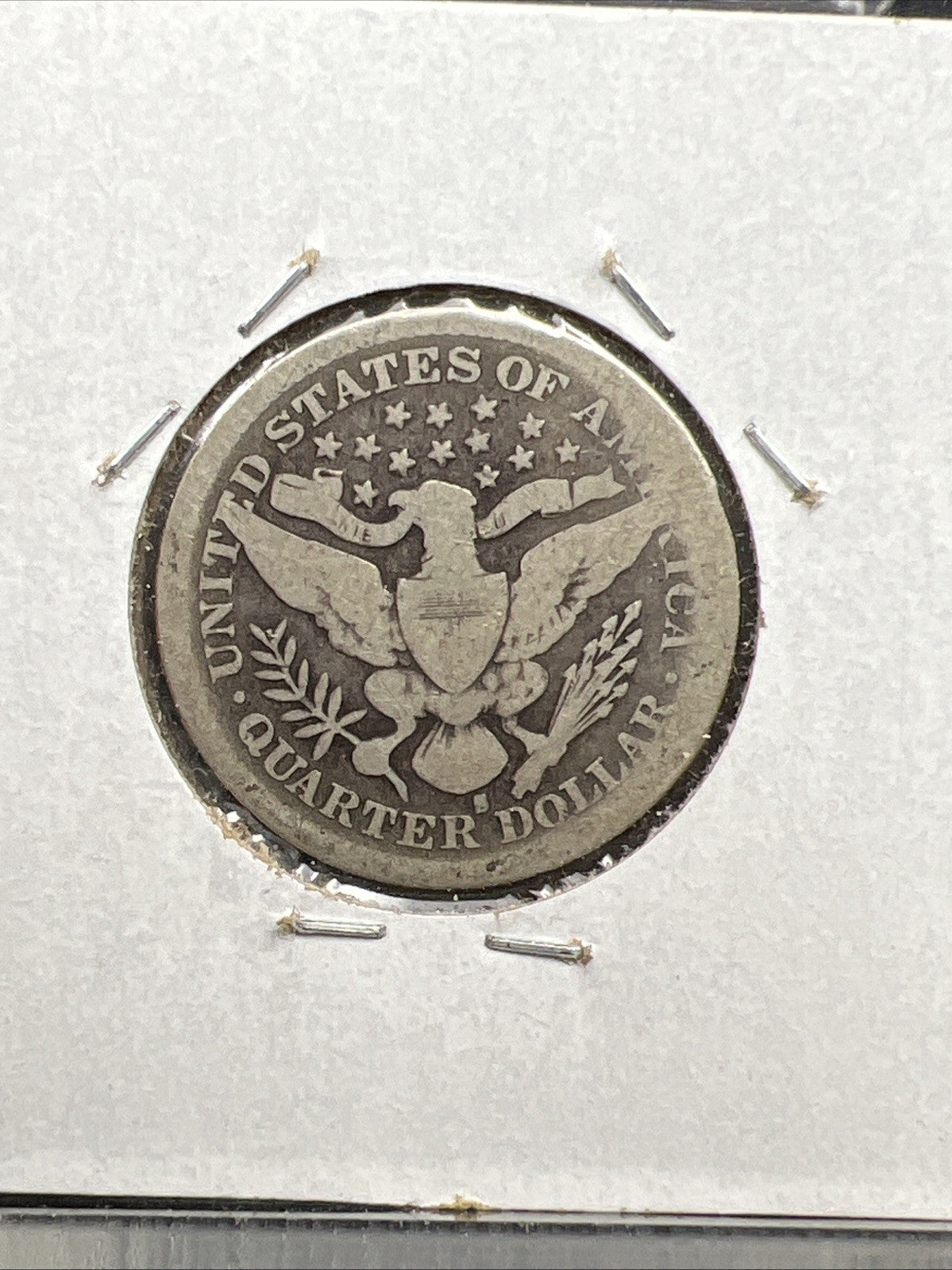 1893 S 25c Barber Silver Quarter Coin AG Details Stain Semi Key Date