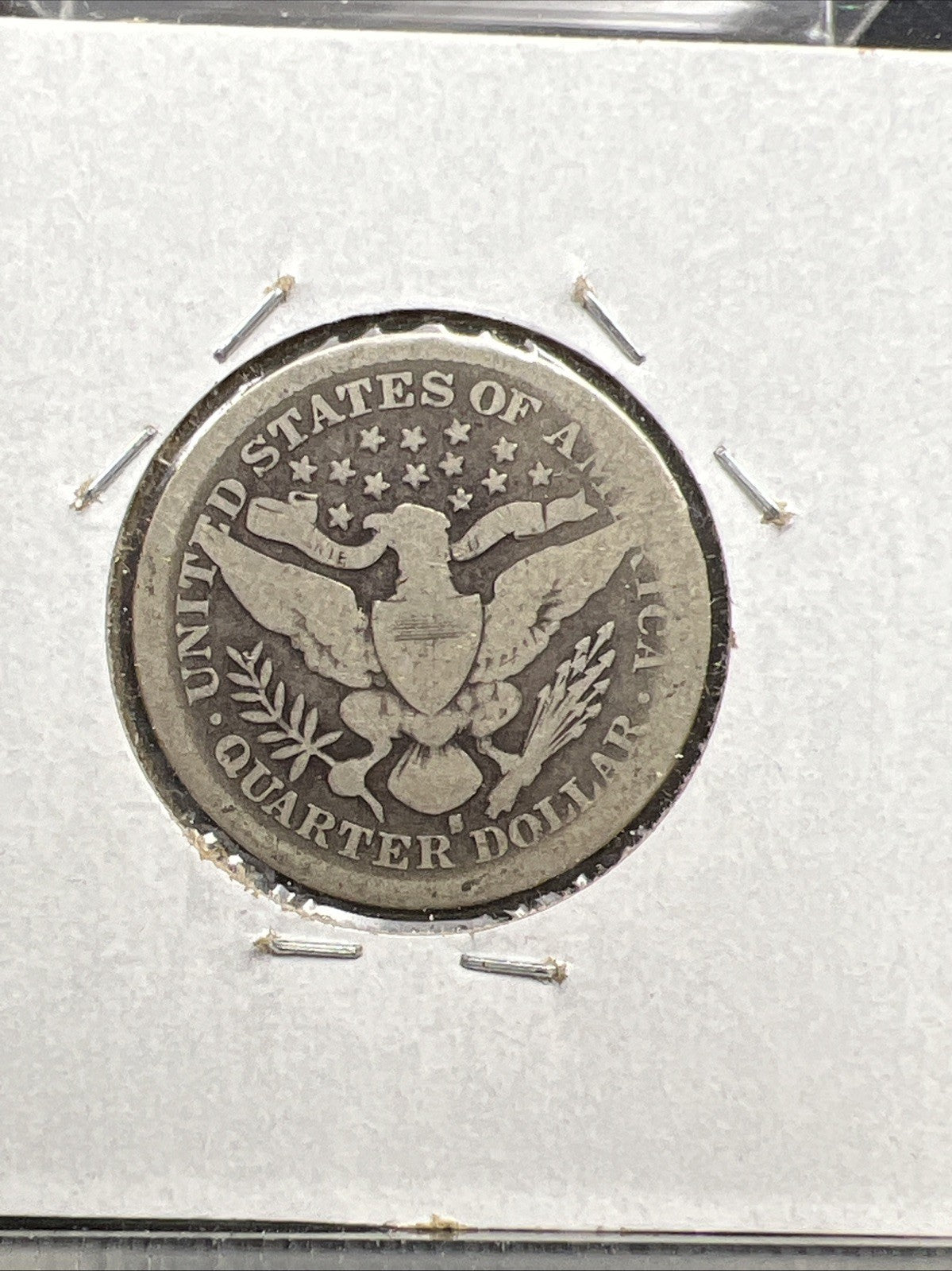 1893 S 25c Barber Silver Quarter Coin AG Details Stain Semi Key Date