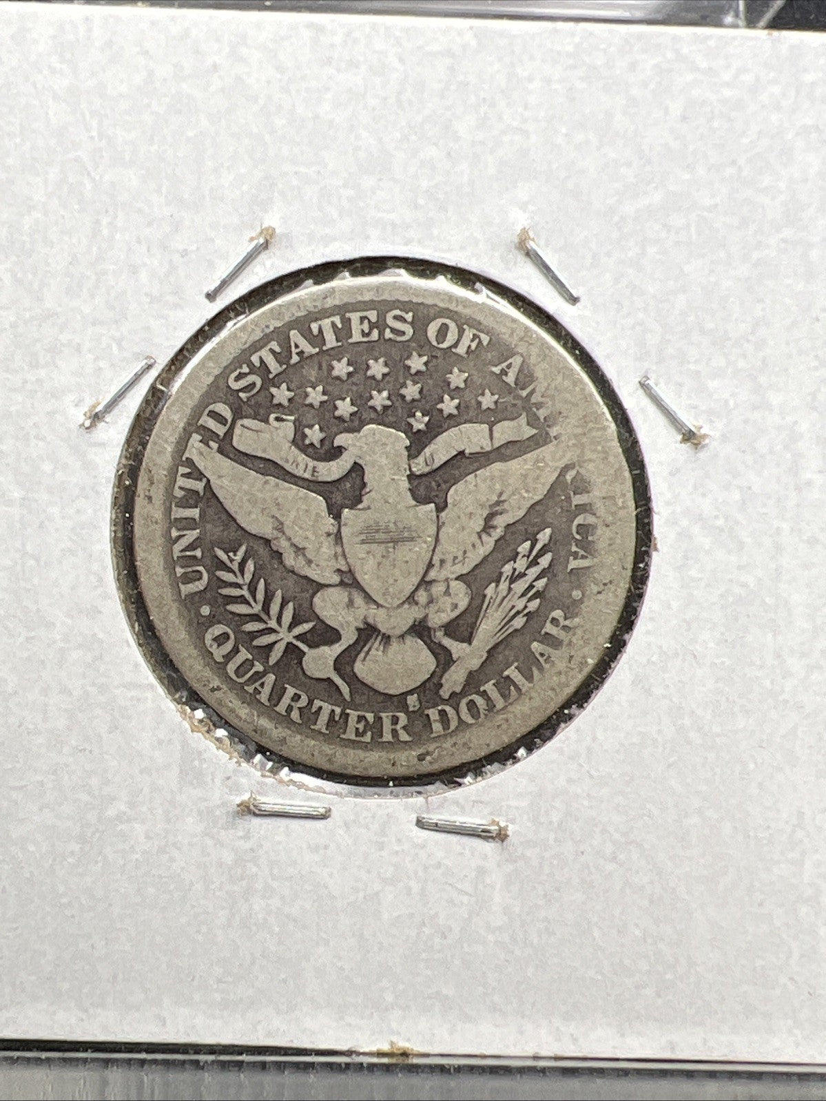 1893 S 25c Barber Silver Quarter Coin AG Details Stain Semi Key Date