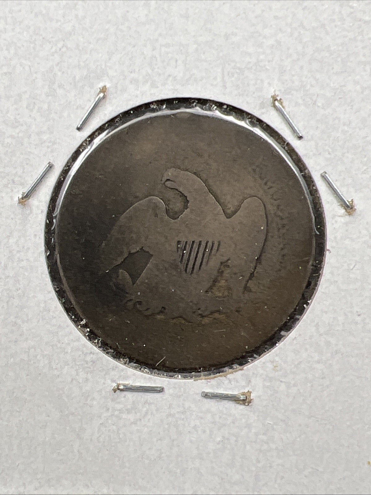 1857 25c Seated Liberty Quarter Very Circulated Condition