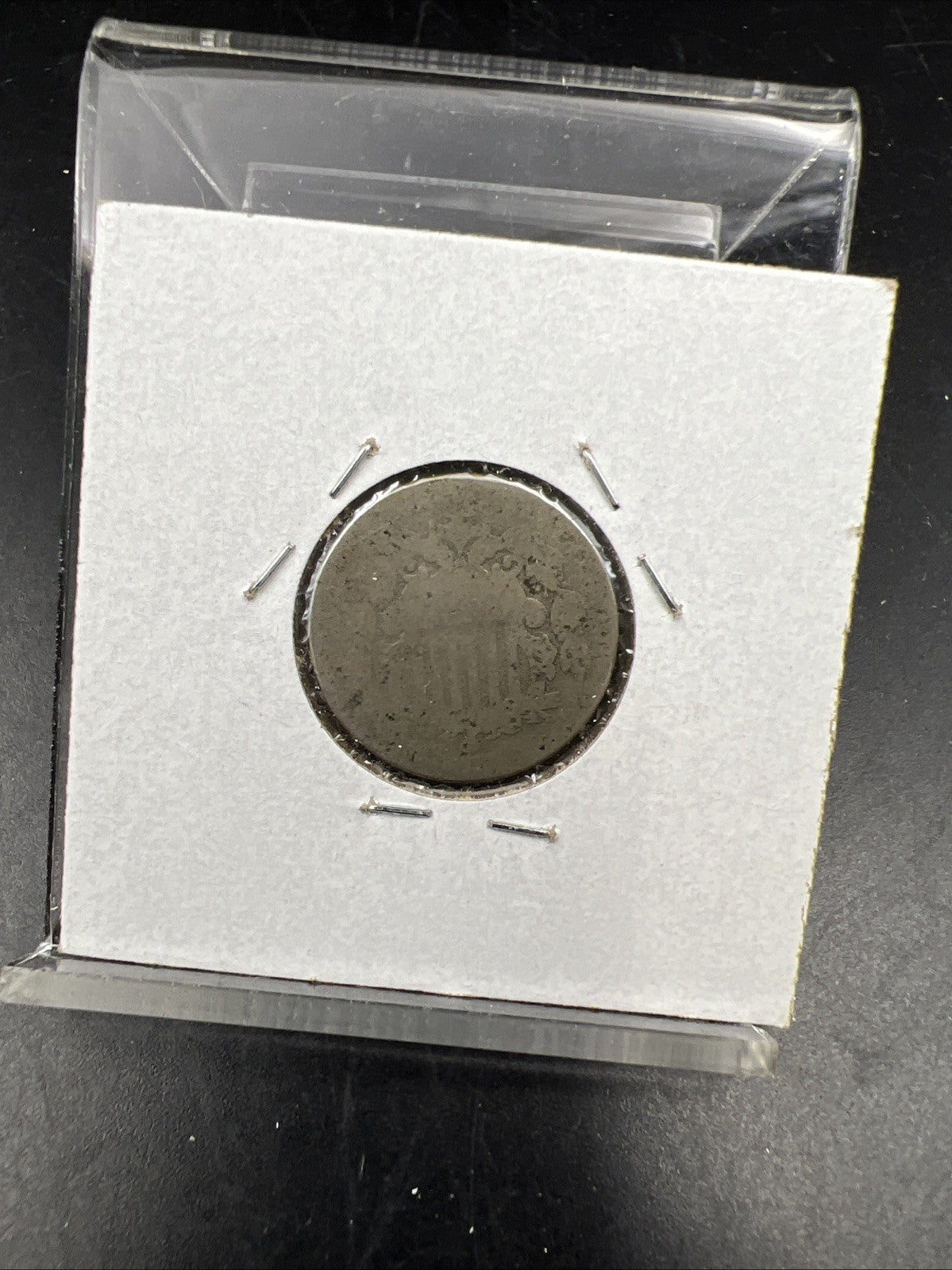 1872 5c Shield Nickel Five Cents Coin Very Circulated SKU#A