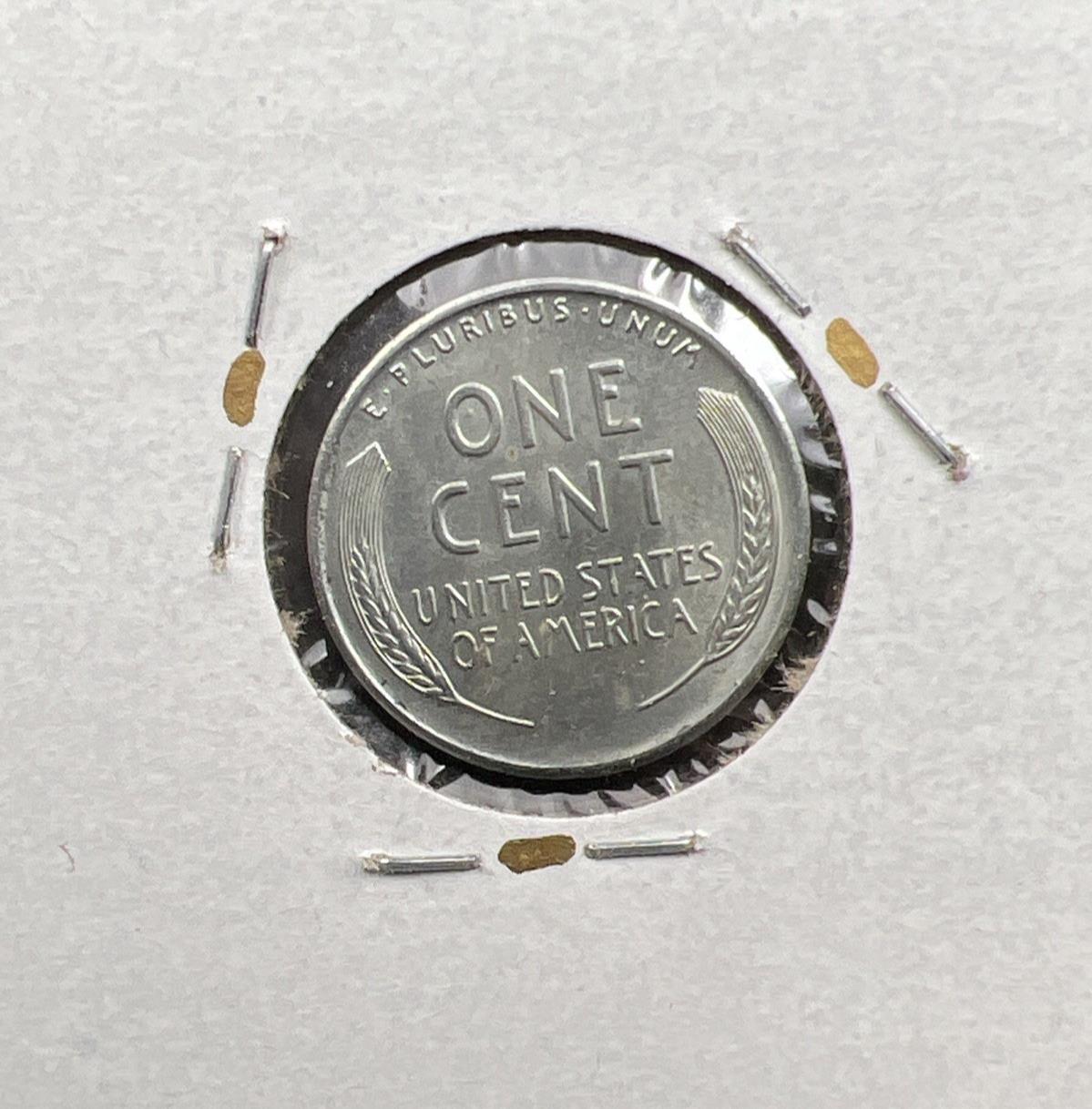 1943 S 1c Lincoln Wheat Steel Cent Penny Coin BU UNC Some Toning