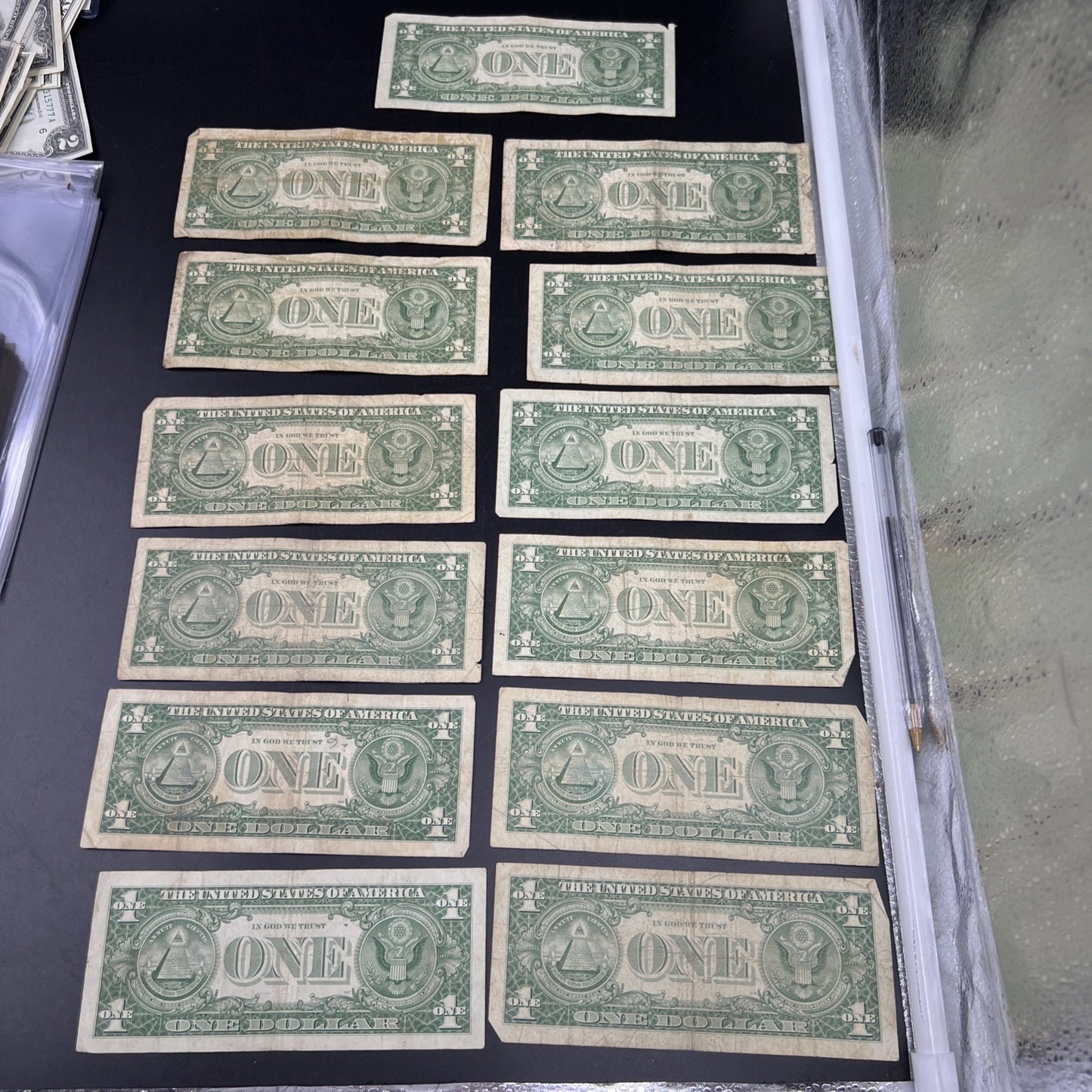 Lot of 13 $1 One Dollar 1957 Blue Seal Silver Certificate Notes Very Circ #170