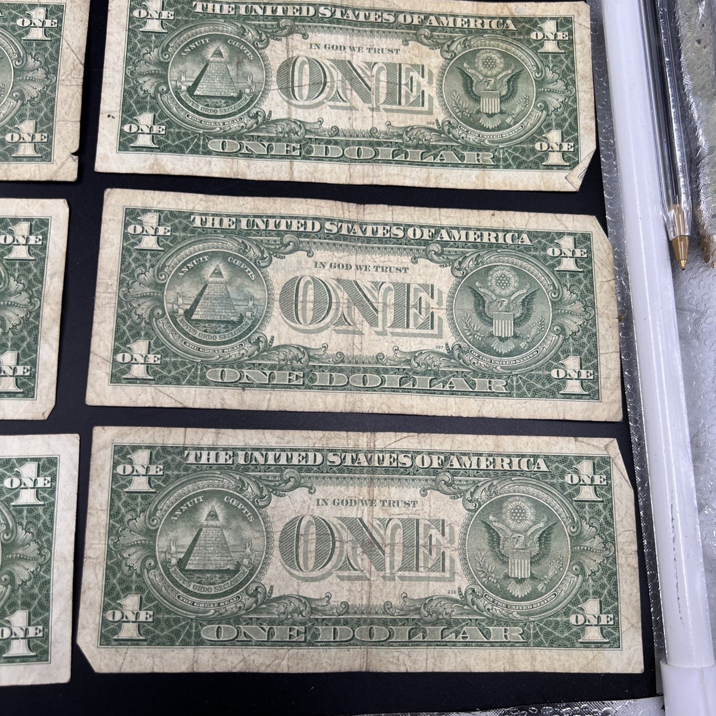 Lot of 13 $1 One Dollar 1957 Blue Seal Silver Certificate Notes Very Circ #170