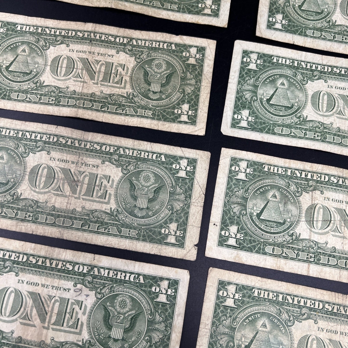 Lot of 13 $1 One Dollar 1957 Blue Seal Silver Certificate Notes Very Circ #170