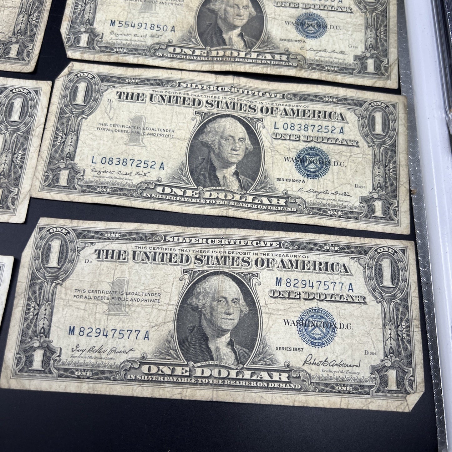 Lot of 13 $1 One Dollar 1957 Blue Seal Silver Certificate Notes Very Circ #170