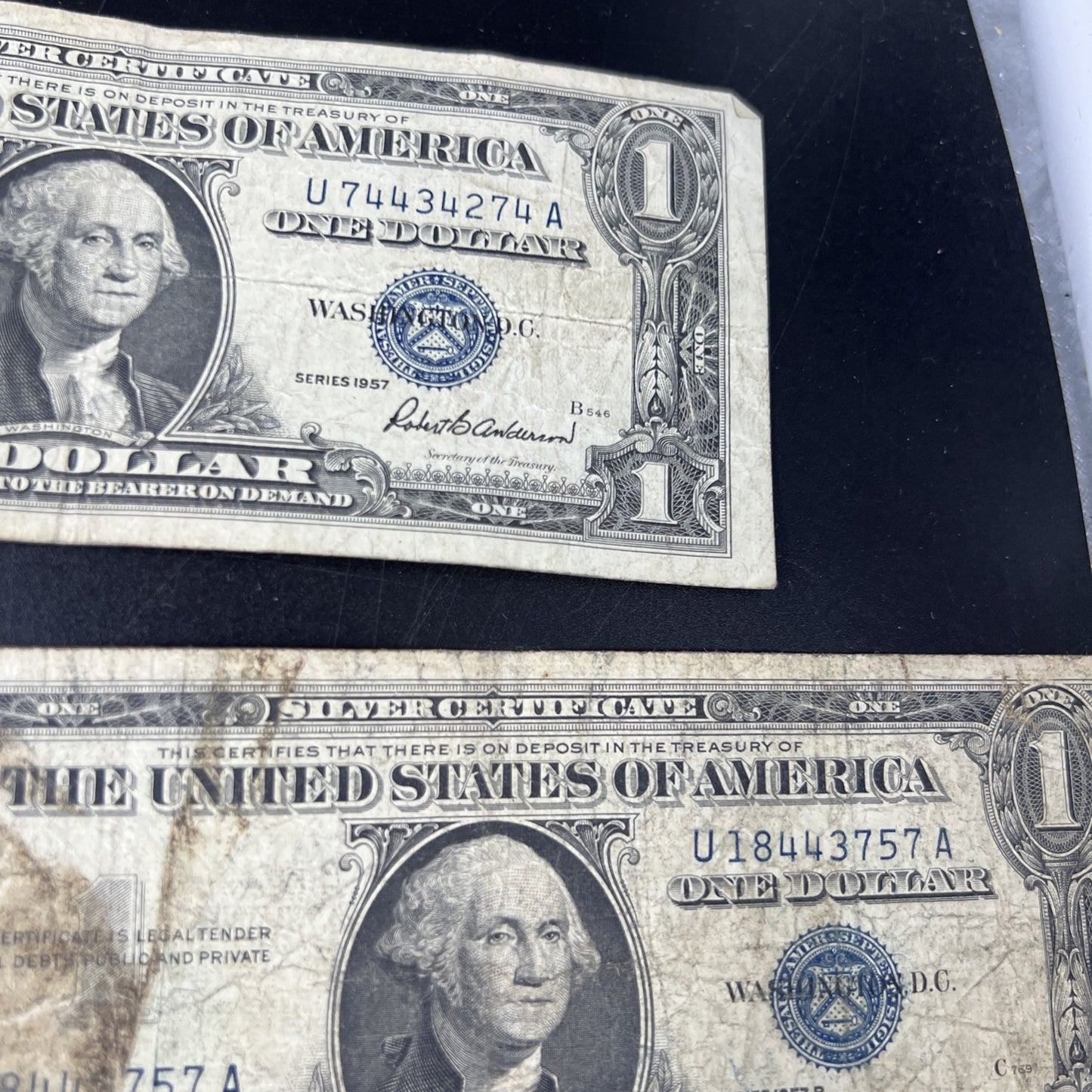 Lot of 13 $1 One Dollar 1957 Blue Seal Silver Certificate Notes Very Circ #170