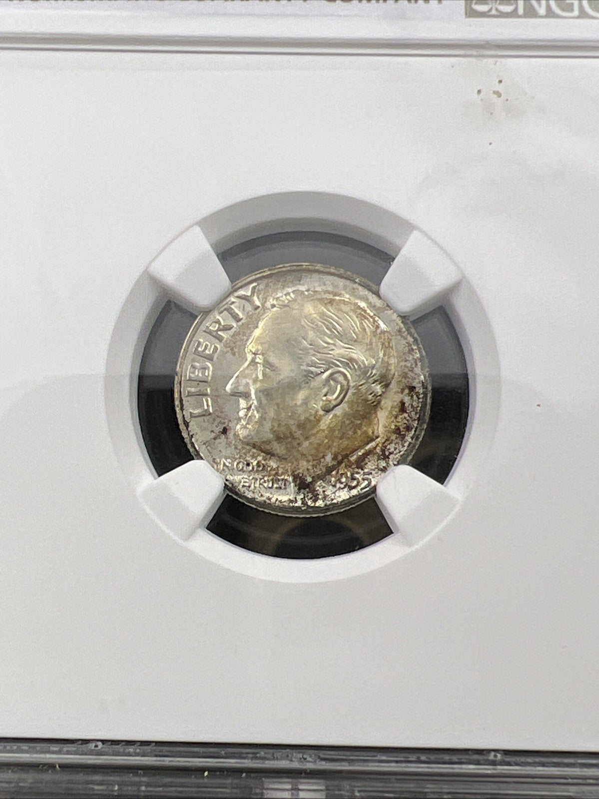 1955 S 10c Roosevelt Silver Dime Coin MS66 NGC Gem BU Certified #151 Nice Toning