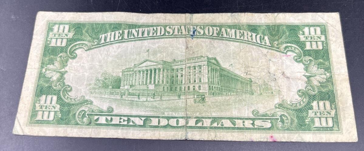 1928 B $10 FRN Federal Reserve Note Redeemable in Gold Cleveland VG Very Good