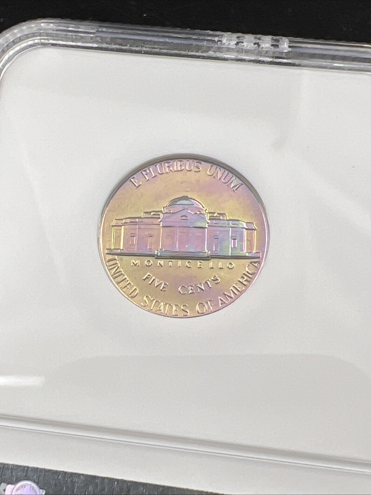 1961 5c Jefferson Nickel NGC PF66 GEM Proof Neat Purple Toning Toner