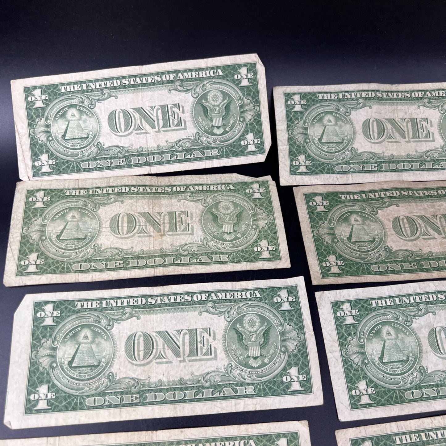 Lot of 19 $1 One Dollar 1935 Blue Seal Silver Certificate Notes VG Circ #857