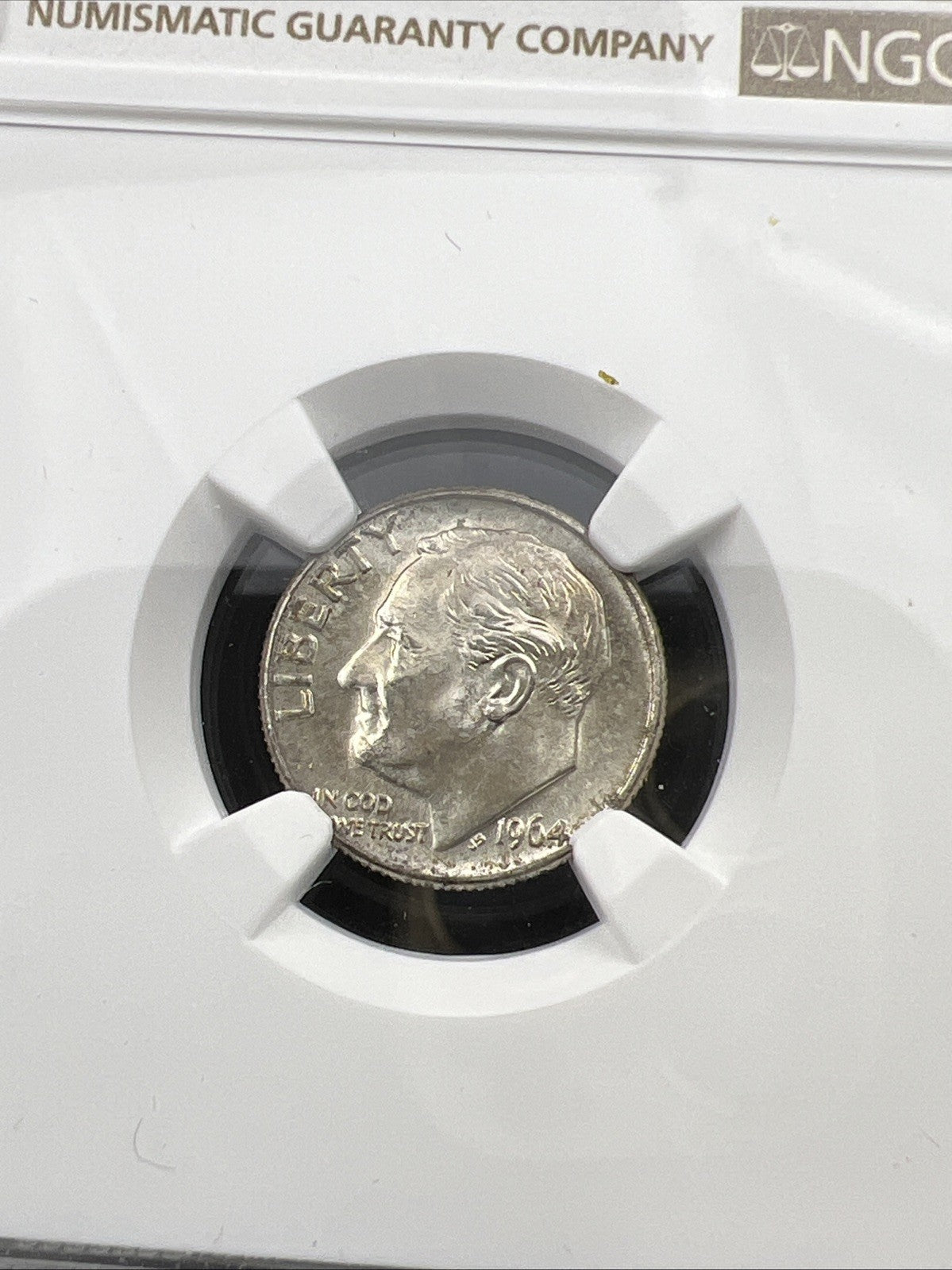 1964 D 10c Roosevelt Silver Dime Coin MS66 NGC Gem BU Certified #001 Some Toning