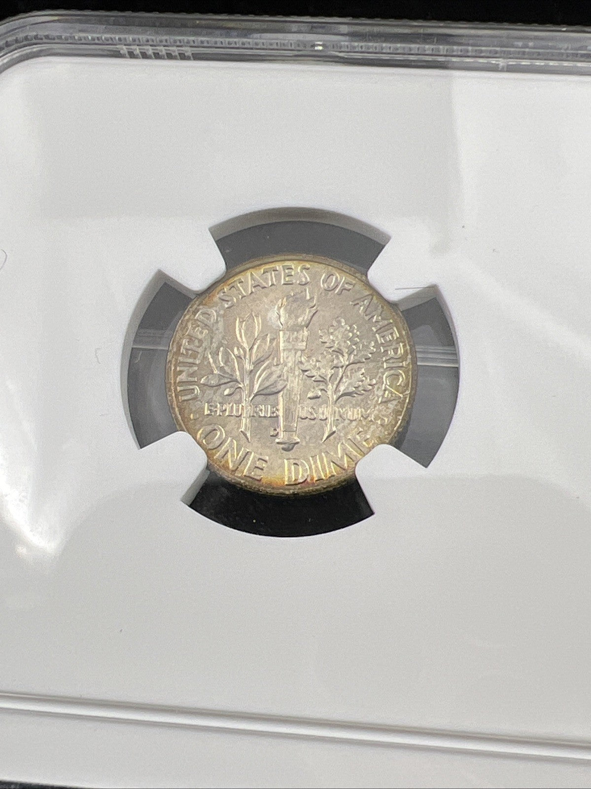 1958 D 10c Roosevelt Silver Dime Coin MS66 NGC Gem BU Certified #212 Neat Toning
