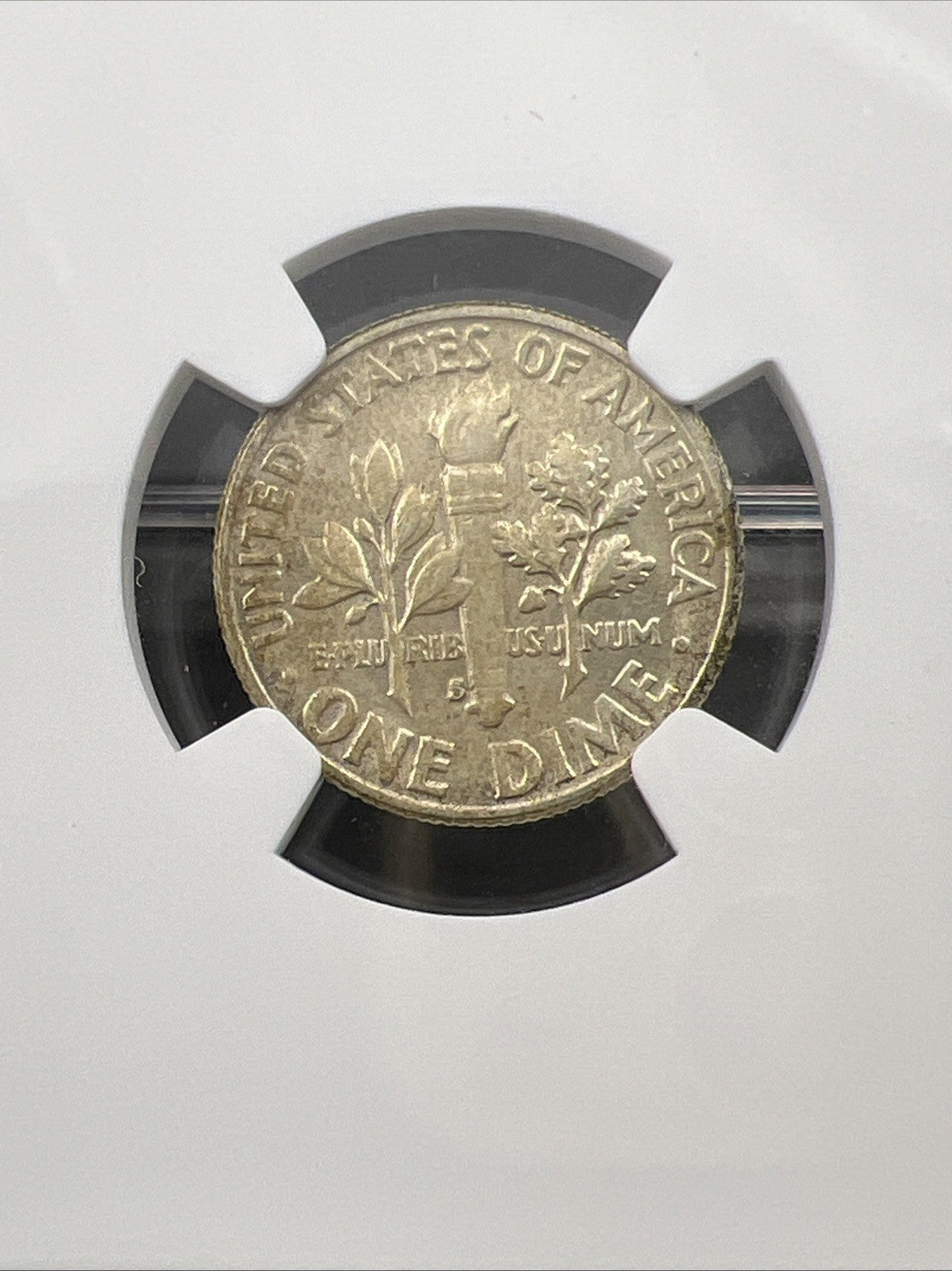 1955 S 10c Roosevelt Silver Dime Coin MS66 NGC Gem BU Certified #158 Neat Toning