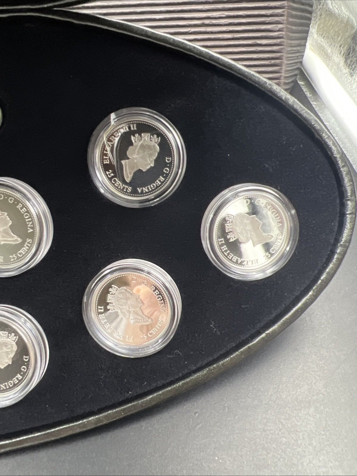 2000 Canada 12 Coin Sterling Silver Millenium Proof Quarter Set w/ Box & COA #E1