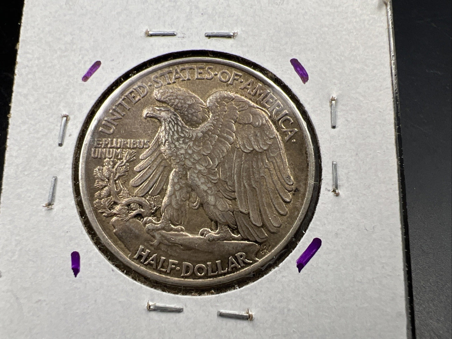 1943 P 50c Walking Liberty 50c Half Dollar Laminated Obverse Error XF EF