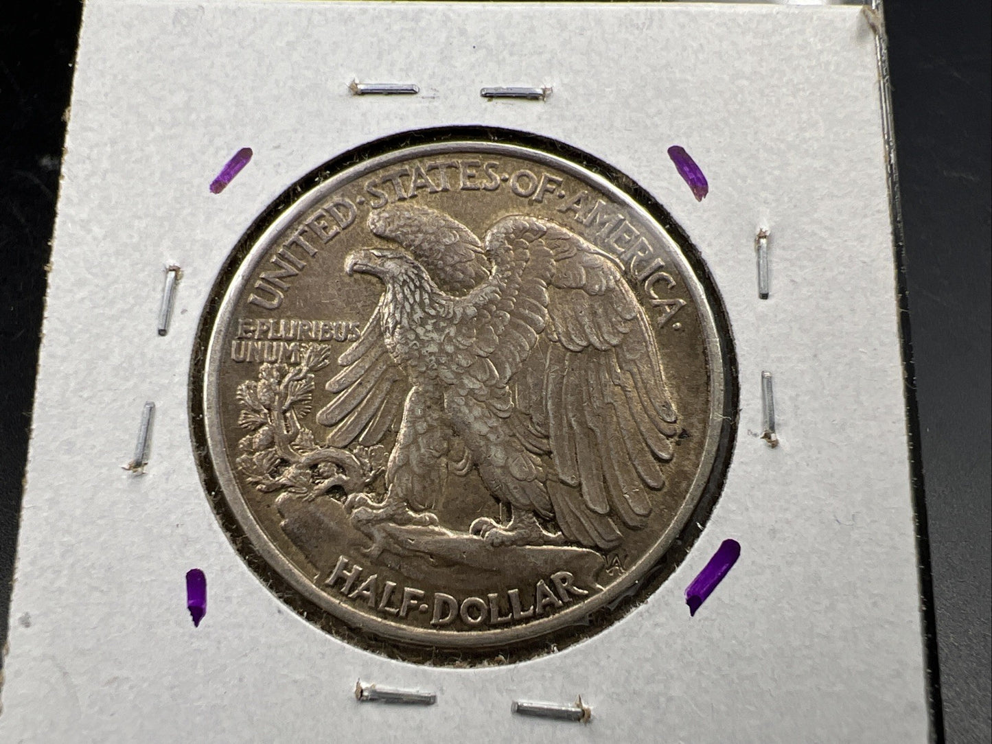 1943 P 50c Walking Liberty 50c Half Dollar Laminated Obverse Error XF EF