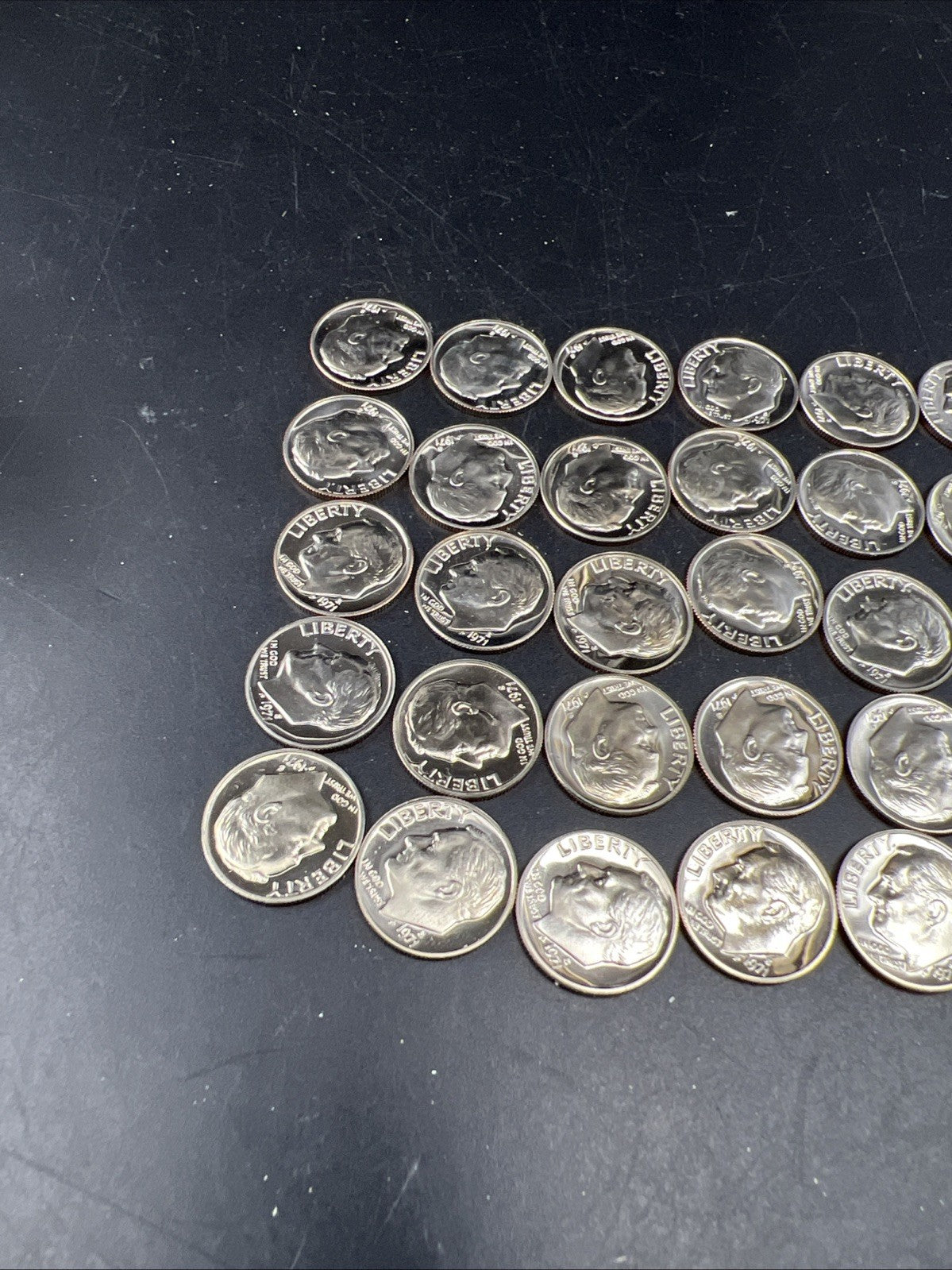 50 Coin Choice / Gem Proof 1971 S 10c Roosevelt Clad Dime Coin Roll