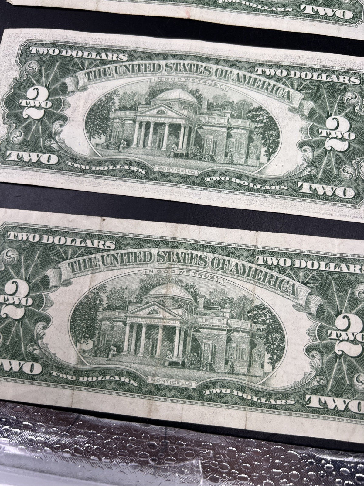 Lot of 10 1963 1953 $2 USN Legal Tender Red Seal Notes VF Very Fine #400
