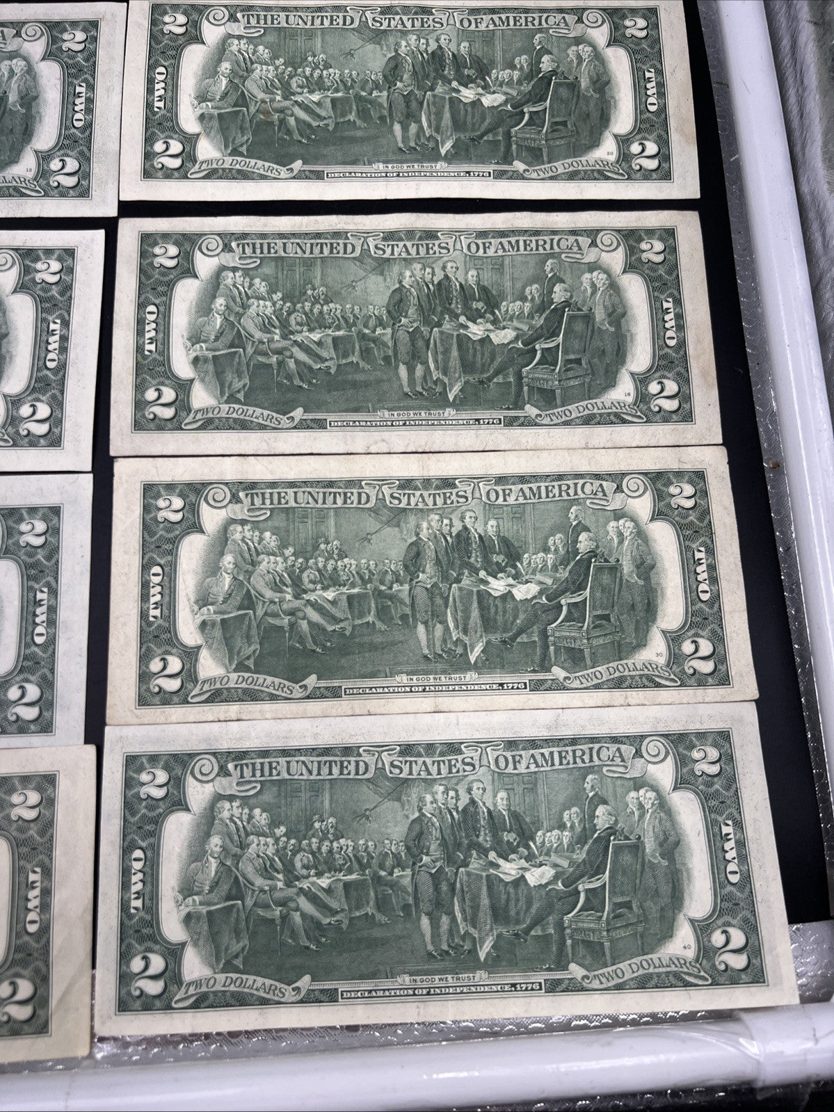 Lot of 19 1976 $2 FRN Federal Reserve Dollars Bicentennial Note Circulated #179