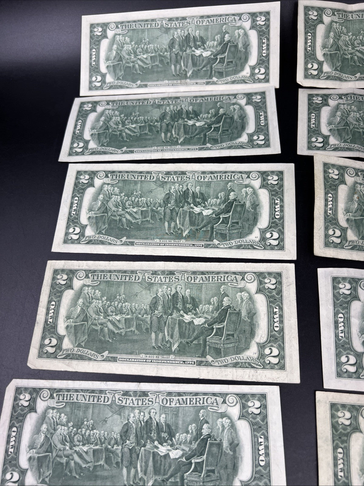 Lot of 19 1976 $2 FRN Federal Reserve Dollars Bicentennial Note Circulated #179