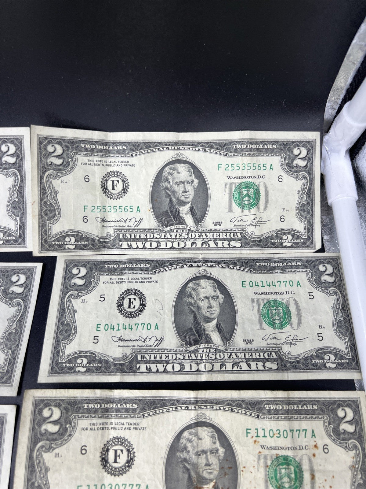 Lot of 19 1976 $2 FRN Federal Reserve Dollars Bicentennial Note Circulated #179