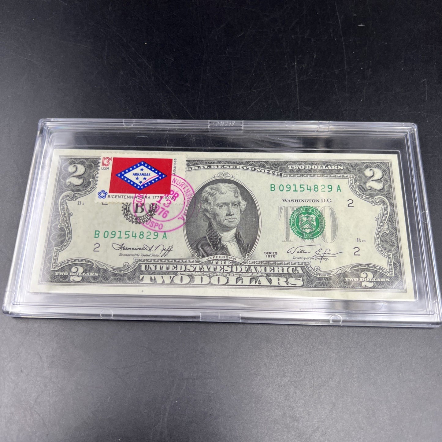 1976 $2 Bicentennial Postal FRN Federal Reserve Note New York CU UNC #829