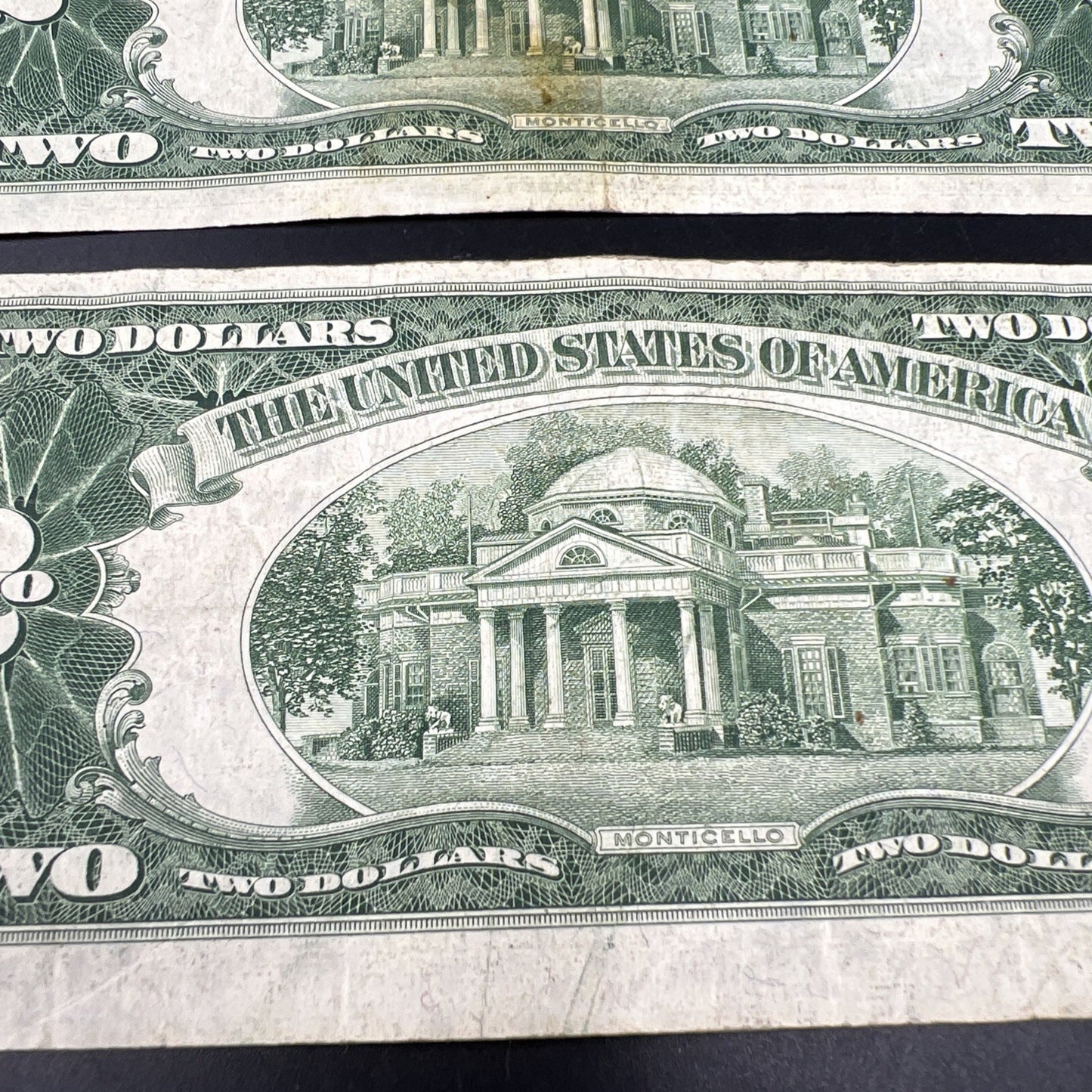 Lot of 10 1953 $2 USN Legal Tender Red Seal Notes VG circ #188