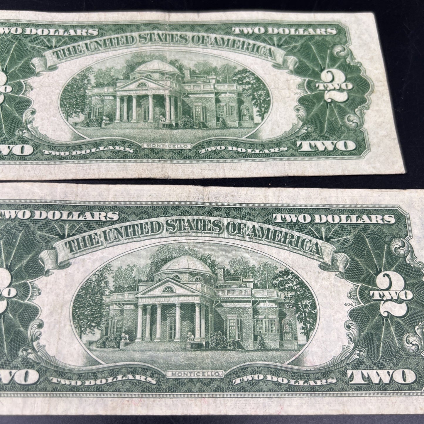 Lot of 10 1953 $2 USN Legal Tender Red Seal Notes VG circ #188