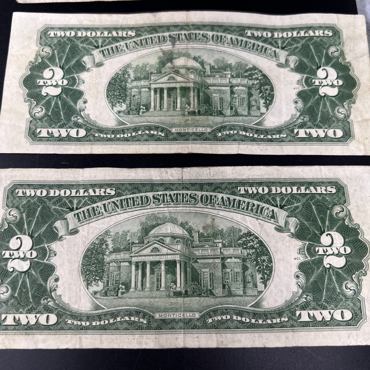 Lot of 10 1953 $2 USN Legal Tender Red Seal Notes VG circ #188