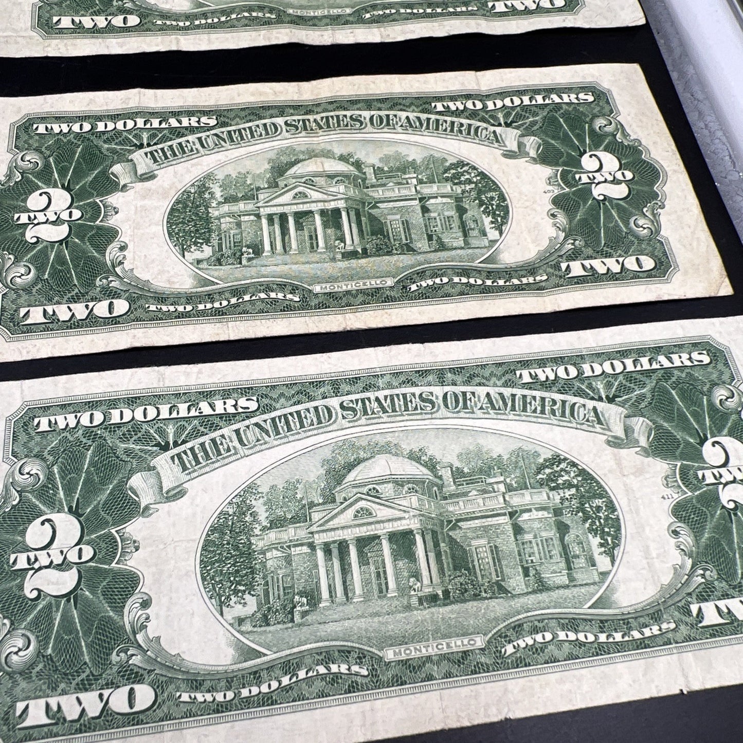 Lot of 10 1953 $2 USN Legal Tender Red Seal Notes VG circ #188