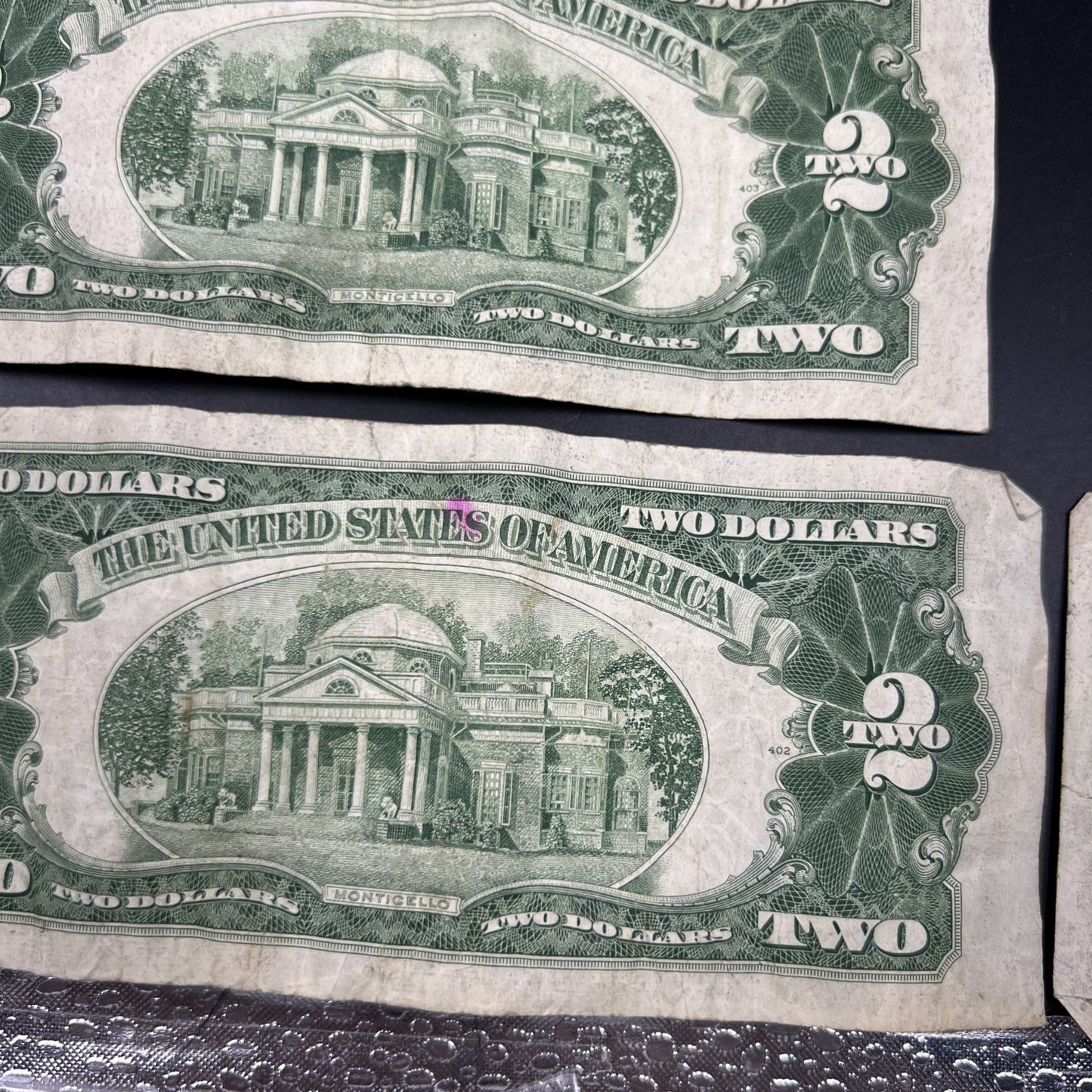 Lot of 10 1953 $2 USN Legal Tender Red Seal Notes VG Very Good Circ #855