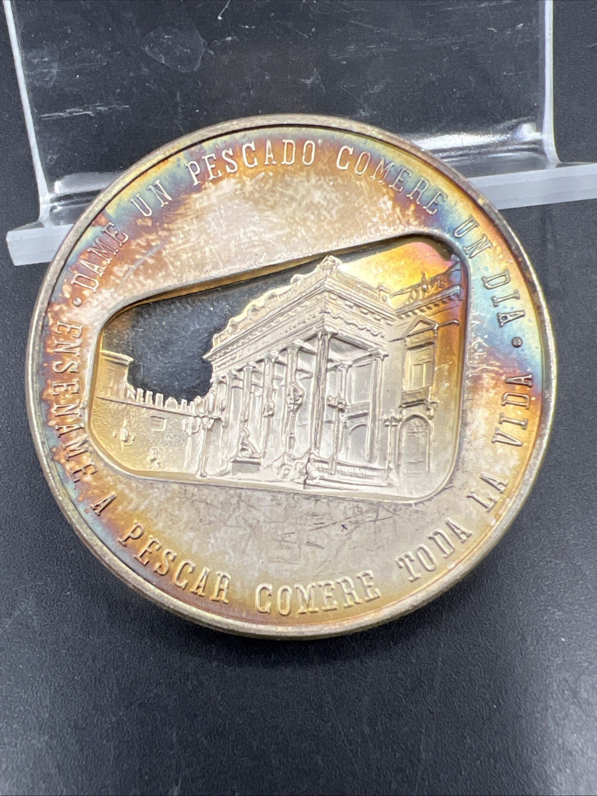 31 G Fine Silver 100 Years Mexico Mint Israel Commemorative Gem * Star PQ Toning