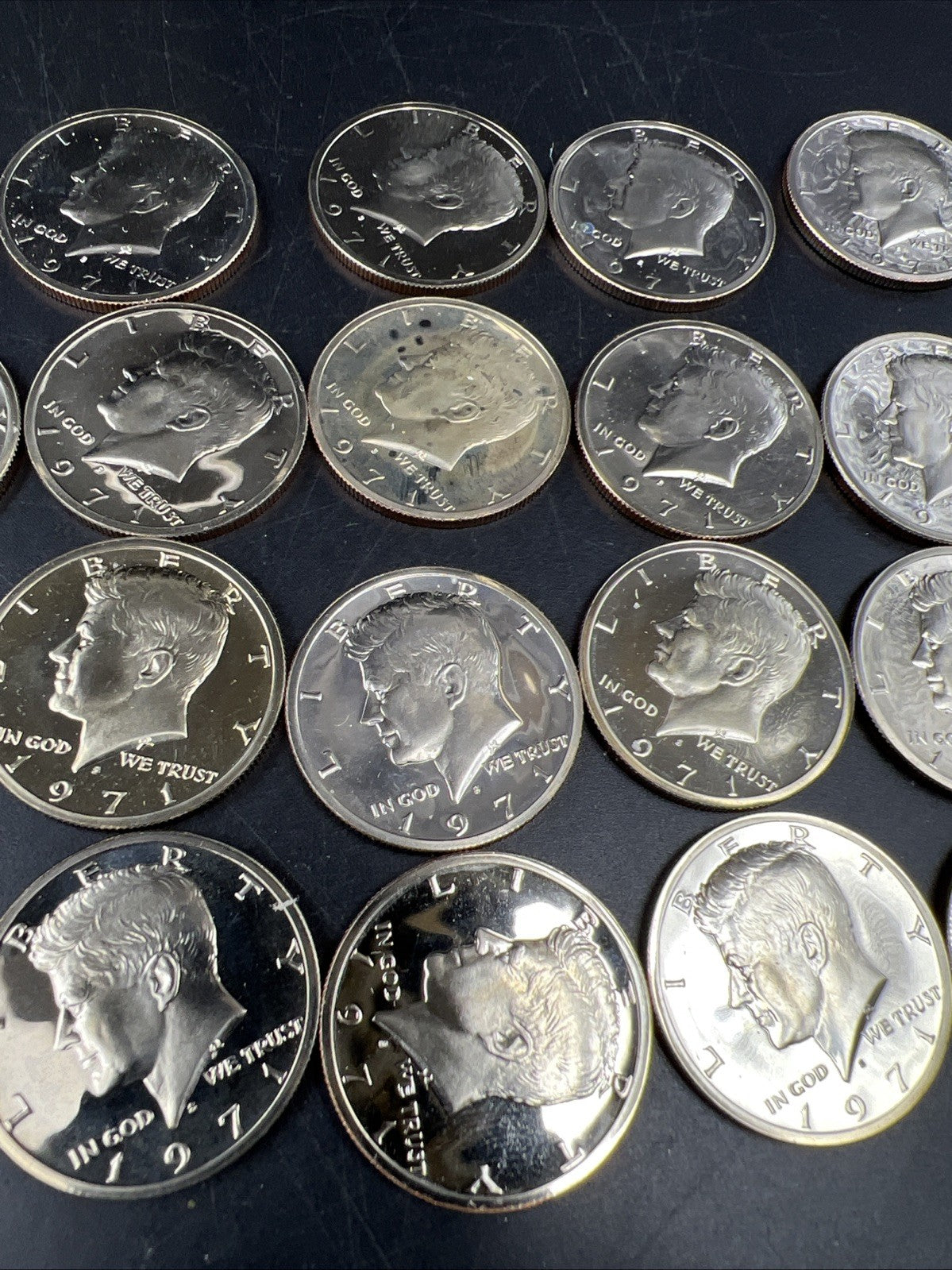 20 Coin Roll 1971 S 25c Gem Proof Cameo Kennedy Half Dollar Coins Copper Nickel