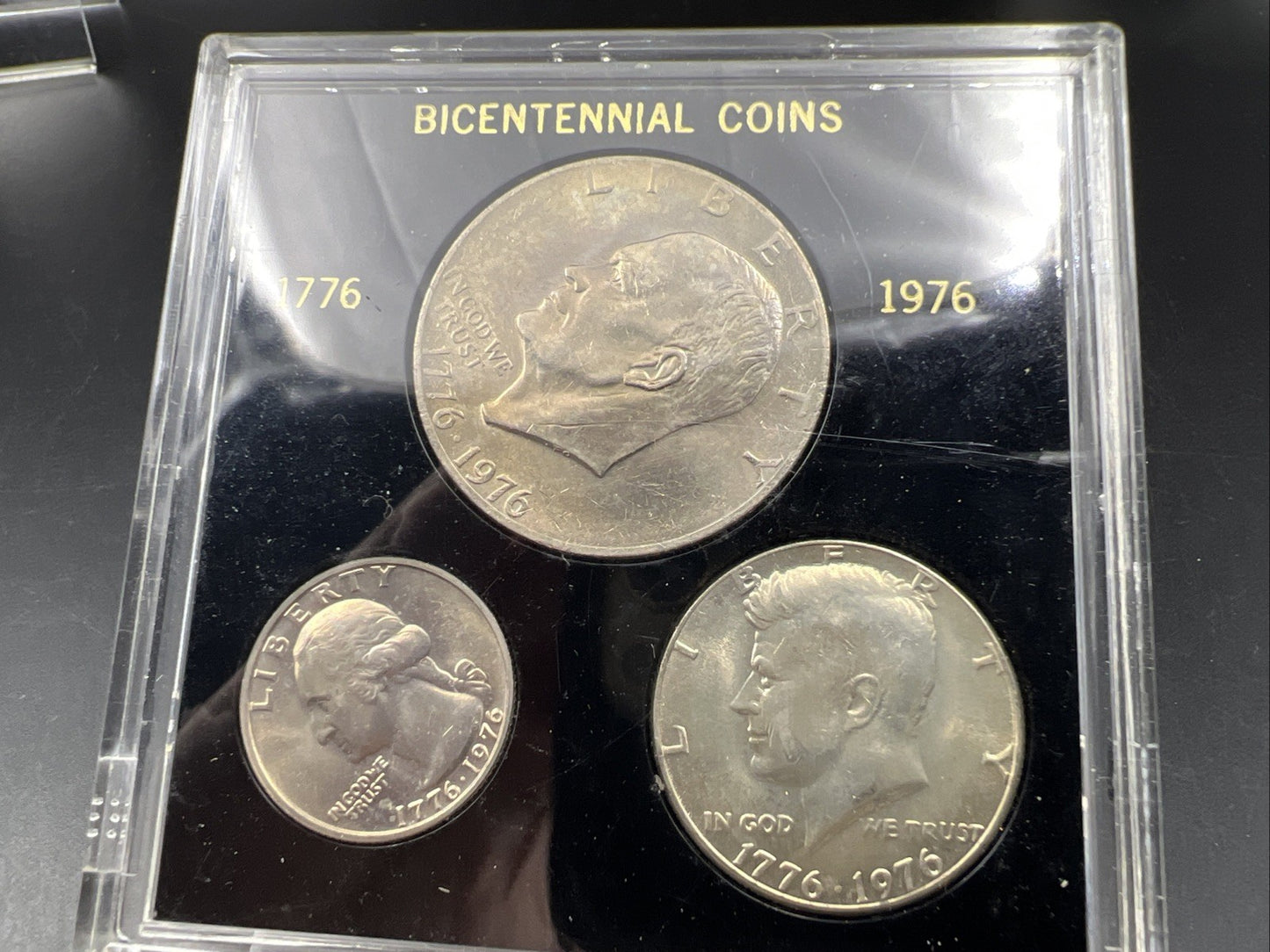 3 Coin 1976 25c 50c $1 Bicentennial Set UNC Citizens Dakalb Bank Clarkston GA