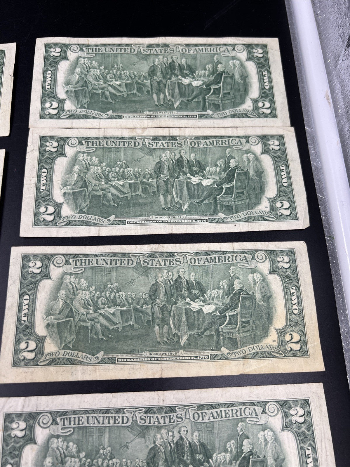 Lot of 10 1976 $2 FRN Federal Reserve Dollars Bicentennial Note Circulated #542