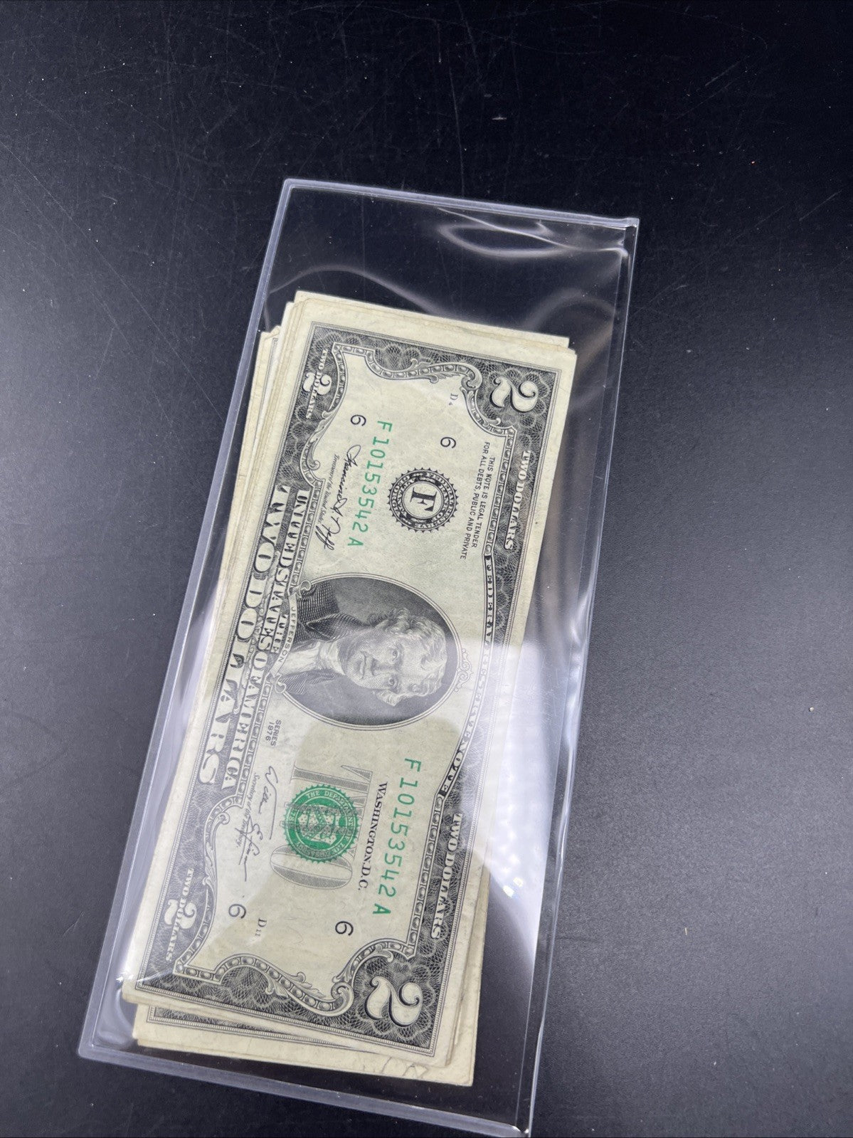 Lot of 10 1976 $2 FRN Federal Reserve Dollars Bicentennial Note Circulated #542