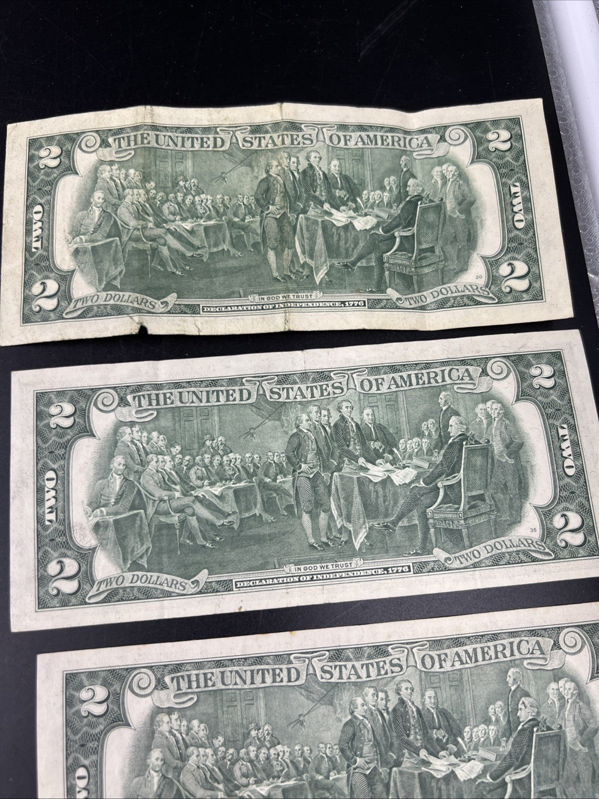 Lot of 10 1976 $2 FRN Federal Reserve Dollars Bicentennial Note Circulated #026