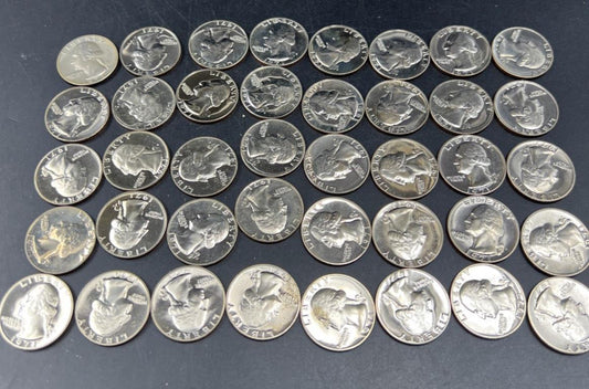 40 Coin Roll 1971 S 25c Gem Proof Cameo Washington Quarter Coins Copper Nickel