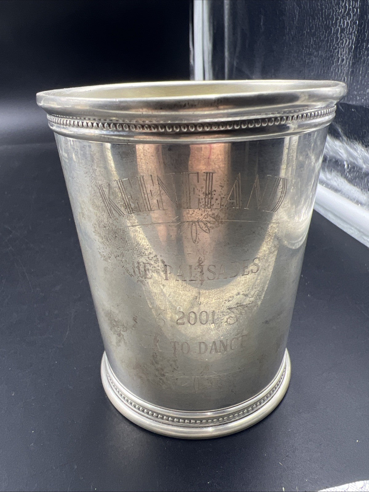 Keeneland Sterling Silver Mint Julep Trophy Cup 2001 Palisades OK To Dance SKU#A