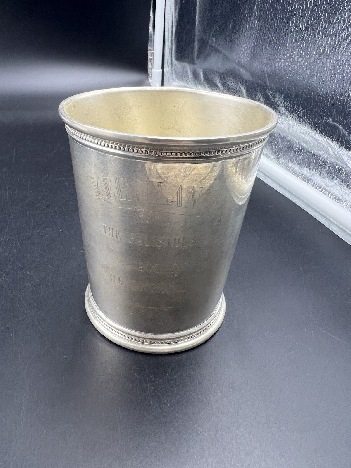 Keeneland Sterling Silver Mint Julep Trophy Cup 2001 Palisades OK To Dance SKU#B